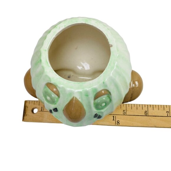 Vintage Ceramic Pumpkin Head Planter With Feet Whimsical Decor Cottagecore - Picture 6 of 6